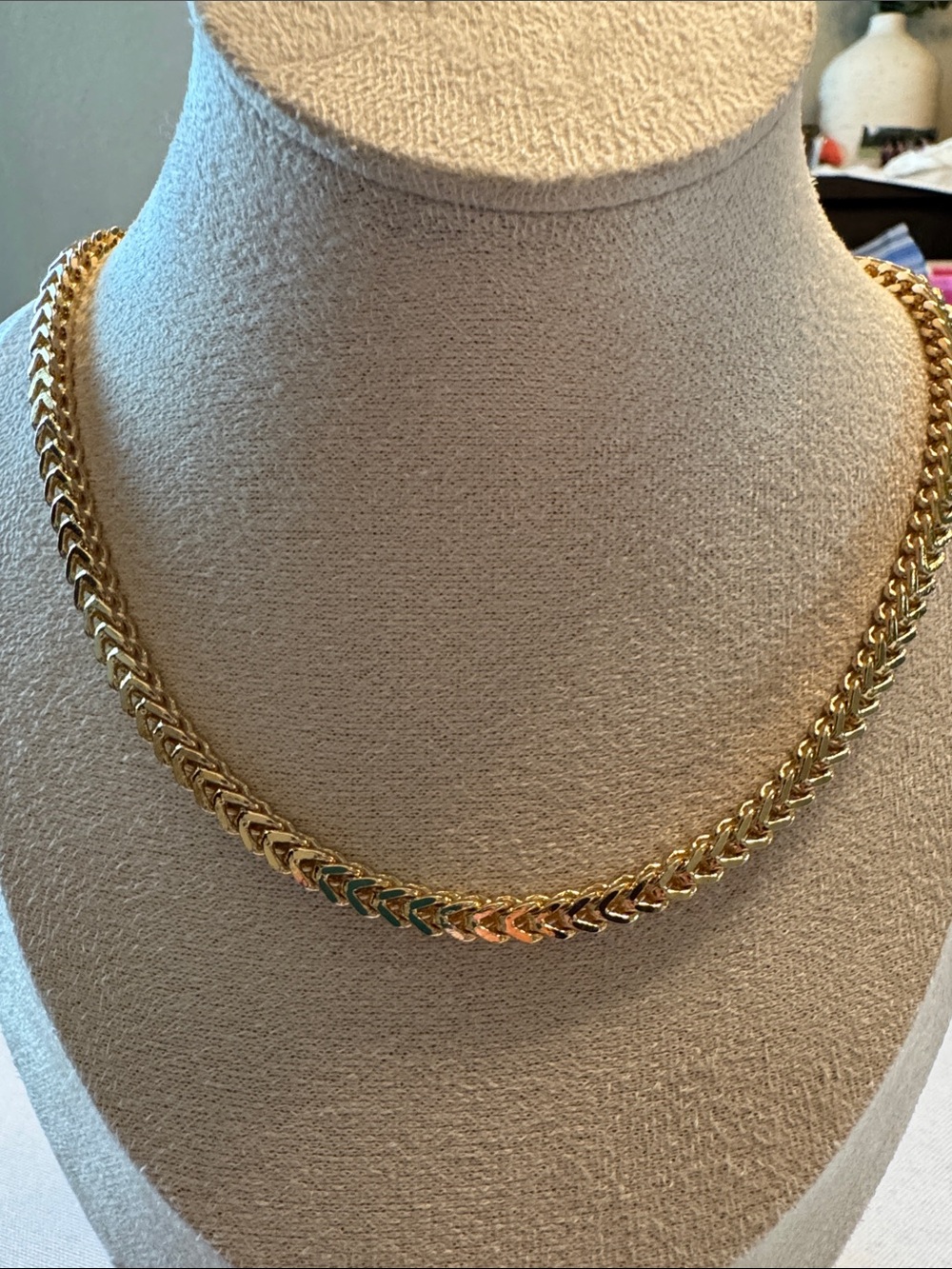 Panacea Gold Herringbone-Style Chain Necklace